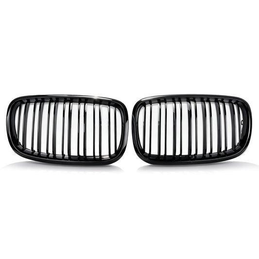 Sport Grill Nieren Kühlergrill für BMW X5 E70 X6 E71 06-13 Glanz Schwarz