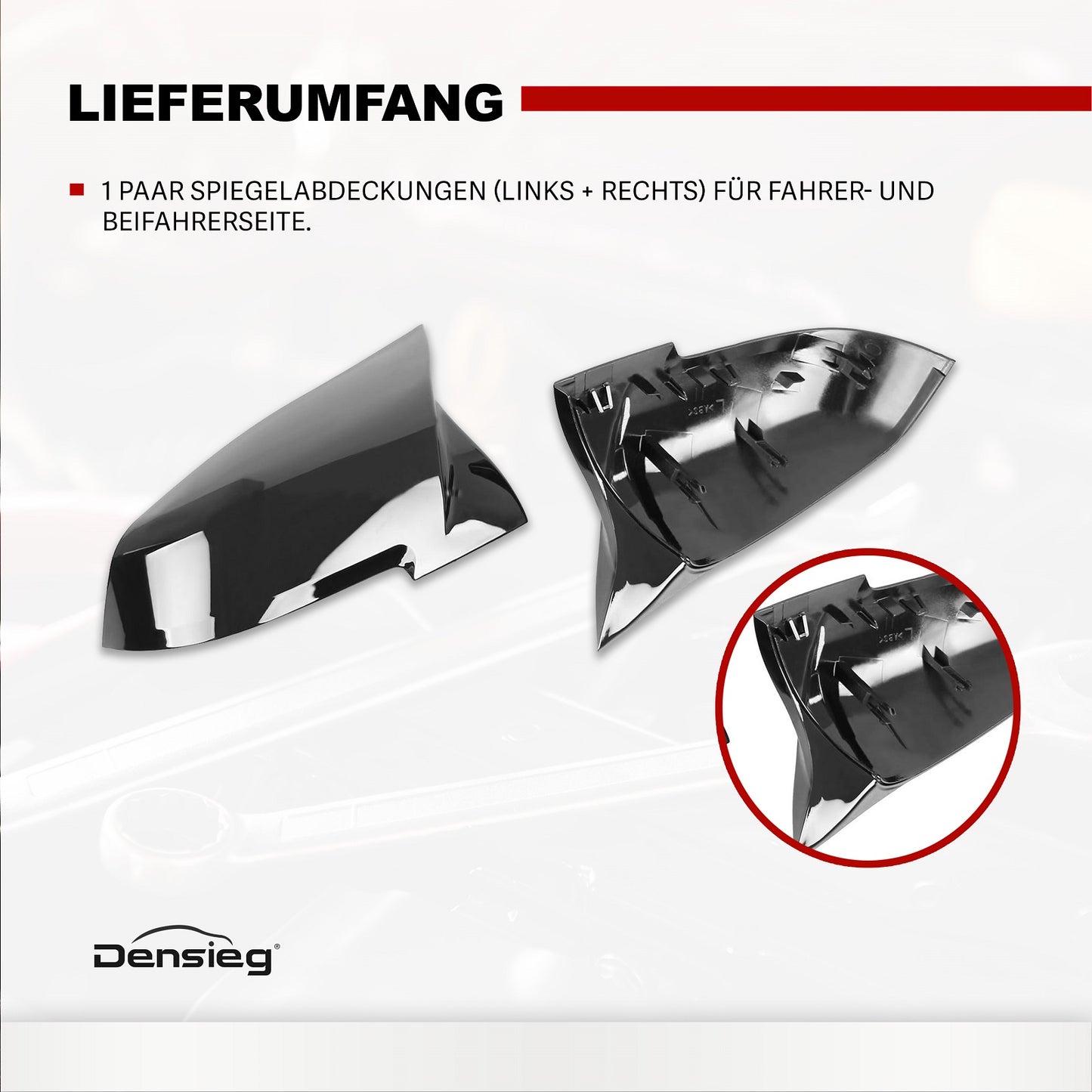 Paar Glanz Schwarz Spiegelkappen Gehäuse Für BMW F20 F21 F22 F23 F30 F31 F32 F33 F36