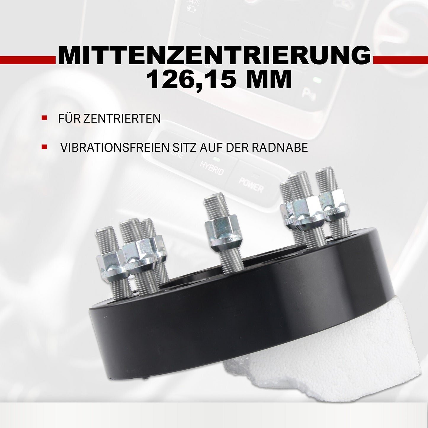 2x 2” (8x165,1mm) Spurverbreiterung 126,15mm Mittenzentriert für Pickup