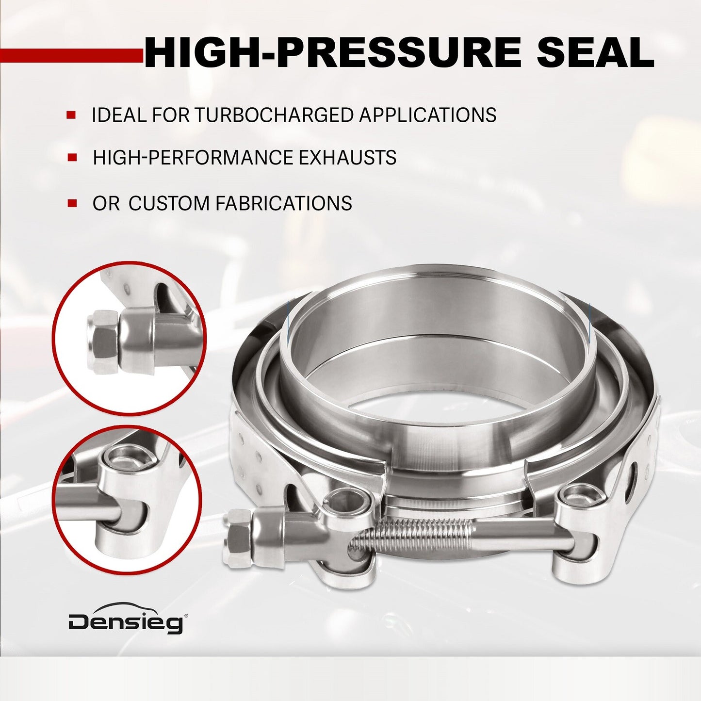 V-Band Klemme Ø69.8mm (2.75") + Flansche – Edelstahl Turbo Auspuff Kit‌