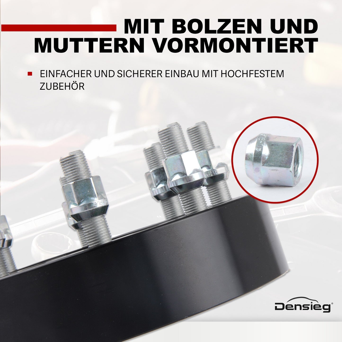 2x 2” (8x165,1mm) Spurverbreiterung 126,15mm Mittenzentriert für Pickup