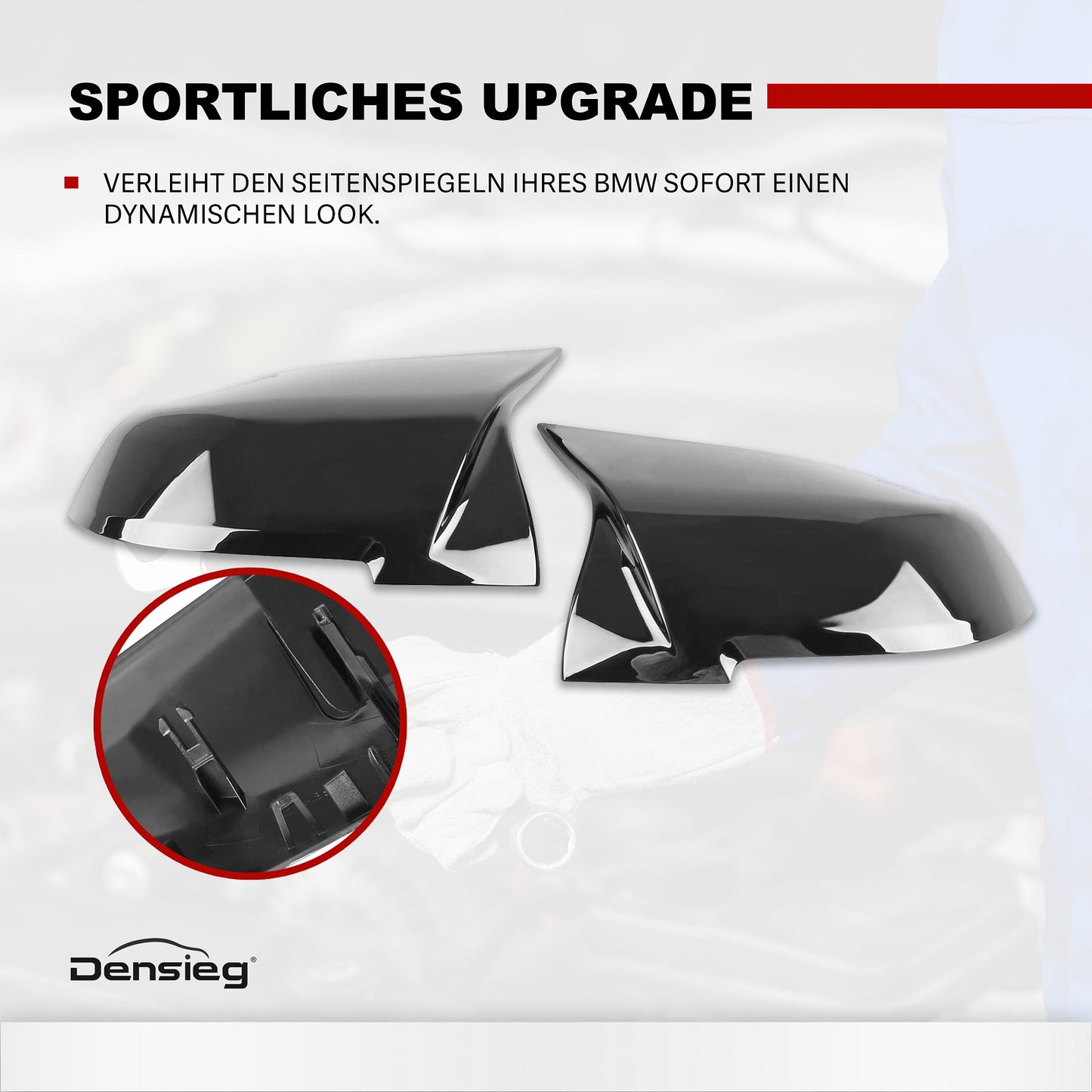 Paar Glanz Schwarz Spiegelkappen Gehäuse Für BMW F20 F21 F22 F23 F30 F31 F32 F33 F36