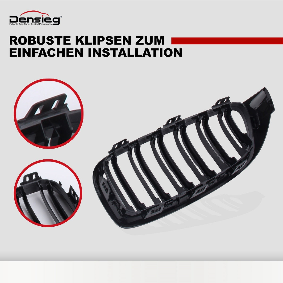 Nieren Kühlergrill Doppelsteg Glanz Schwarz für bmw 4er F32 F33 F83 F82