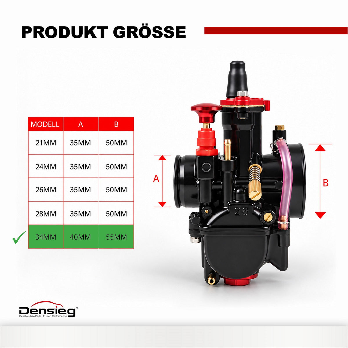 PWK 34mm Vergaser für universelle 125 cc bis 250 cc Dirt Bike Motocross