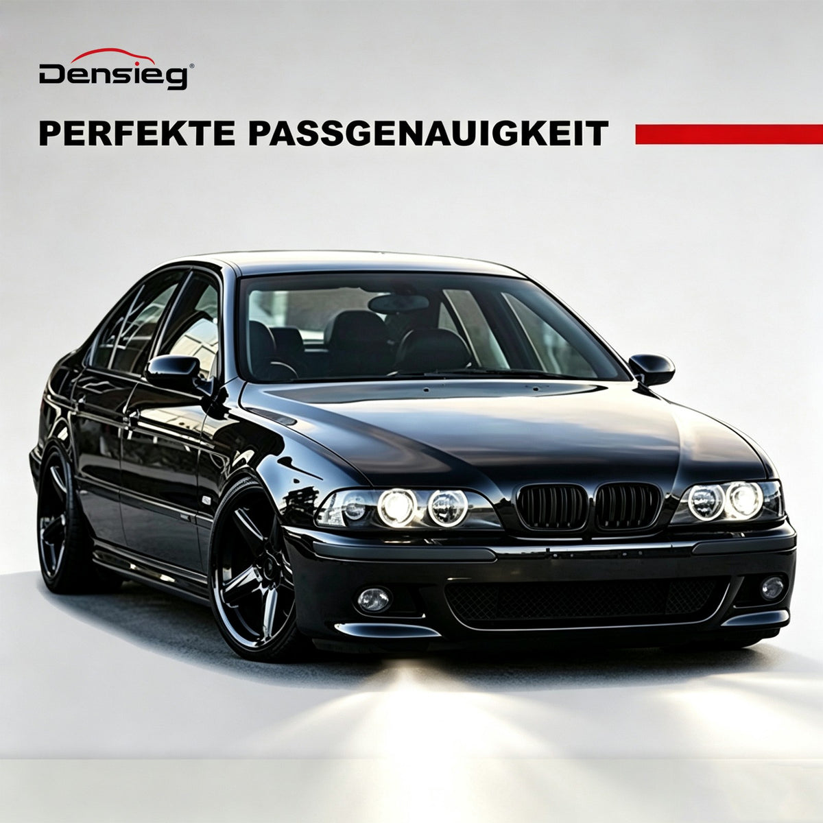 Nieren Kühlergrill Doppelsteg Glanz Schwarz für BMW 5er E39 1995-2003