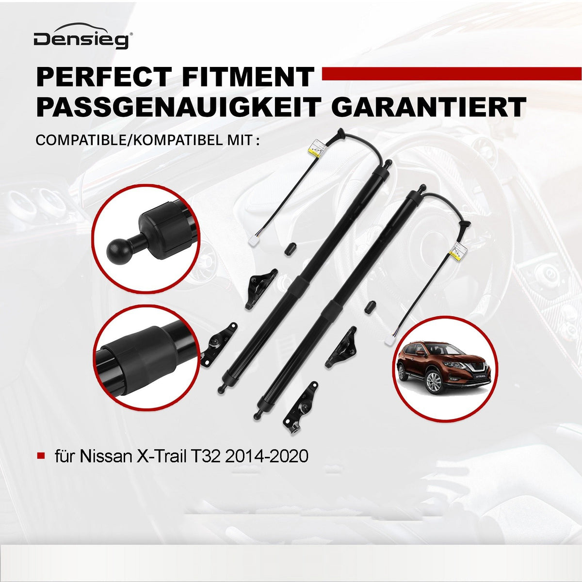 Elektrische Heckklappe Lift Support Strebe L+R für Nissan X-Trail T32 2014-2020
