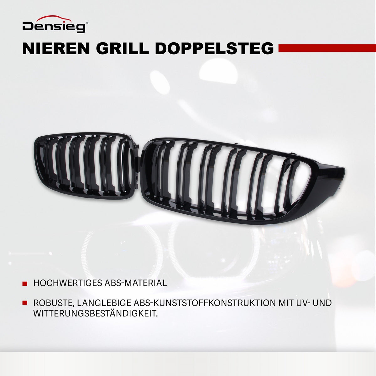 Nieren Kühlergrill Doppelsteg Glanz Schwarz für bmw 4er F32 F33 F83 F82